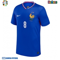 Camisa de Futebol França Aurelien Tchouameni #8 Equipamento Principal Europeu 2024 Manga Curta